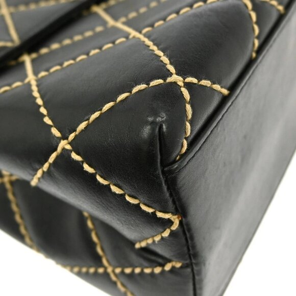 Chanel Black Calfskin Wild Stitch Handbag - Picture 5 of 11